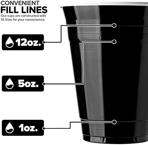 Faça um estoque de sua casa com xícaras de festas plásticas de 16 onças - xícaras de plástico descartáveis ​​- recicláveis ​​-