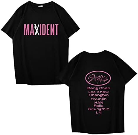 Qaedtls Stray Kids Novo Álbum Maxident Merch Shirt Kpop Felix Hyunjin Tshirt