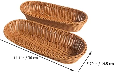 Upkoch cesto pequeno 2pcs cestas de pão tecido empilhável cestas de frutas ova