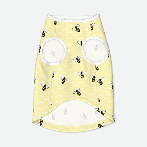 Camisas de animais de estimação de algodão Bee-honeycomb de pão de cachorro de pão de cachorro Pijama de cães macacões de