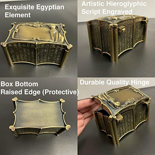 Caixa egípcia impressionante egípcia Presentes egptos Cat God Tinket Bo Caixas de lembrança vintage para mulheres Antique