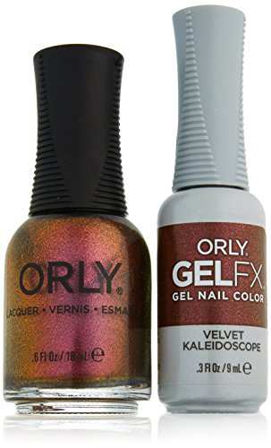 Orly Velvet Kaleidoscópio Perfeito Par Combinando Lacante Plus Gelfx Duo Kit, 2 contagem