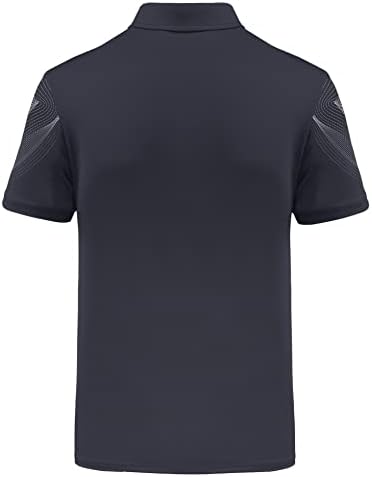 V Camisetas de golfe Valanch para homens Manga curta Manomada de umidade Wicking Polo Camisetas esportivas Camisas de tênis