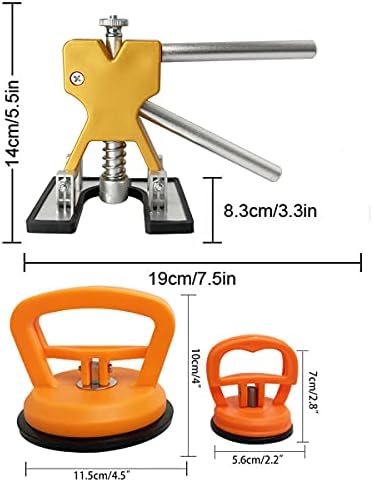 Kit de reparo de puxador de dente de carro S-Snail-OO, extrator de levantador de levantamento de dente de ouro sem tinta, ferramenta de removedor de ding conjunto para carro, reparo de dente corporal automático e dano de granizo ， com 2 pcs de sucção de dente