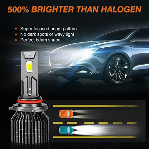 Lâmpadas de farol de LED ootbvl ajustadas para Dodge Ram 1500 2500 3500 9005 Baço alto +h11 feixe baixo, 50w 12000lm 500%
