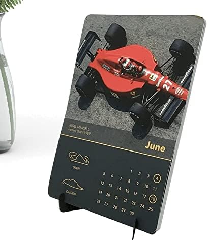 Mercadoria Doefo F1, Calendário F1 2023, Calendário de Mesa F1 2023, Estilo Cool F1 2023 Calendar Planner Story Images, F1 Racing