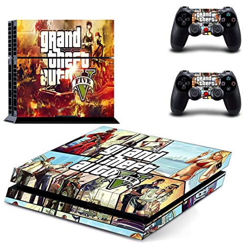 Para PS4 Normal - Game Grand GTA Roubo e Auto PS4 ou Ps5 Skin Skin para PlayStation 4 ou 5 Console e Controladores