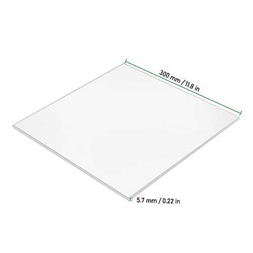 Zeonenhei 2 pacote 12 x 12 x 1/4 polegada quadrado folha de acrílico transparente, placa de acrílico de acrílico clara,