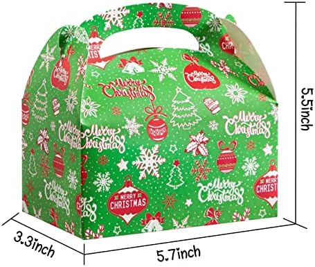 Sunolga ???? ????????? 24 peças 3d Caixas de presente de papel de papel de natal para férias Xmas Goody Gift Christmas House