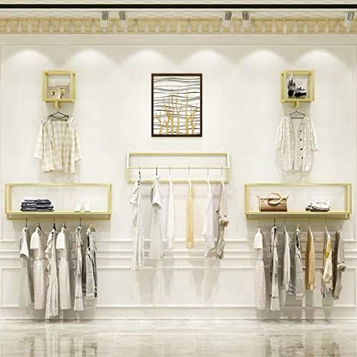Mdepyco Creative Triangle Exibir prateleiras de vestuário em lojas de roupas boutique, prateleira de roupas suspensa montada na parede em casa, toalhas para armazenamento de banheiro