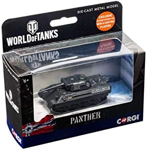 Corgi Diecast World of Tanks Panther Tank com códigos de jogo Military Fit the Box Scale Model WT91206 Dark Army Gray