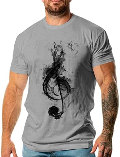 Camisetas xxbr de verão para homens, 2022 New Men's Short Music Music Print Tee Tops Youth Slim Fit Crewneck Tir