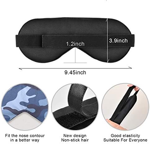 Alaza Militar Camuflagem Blue Color Máscara de Sono para Homens Blackout Cooling Máscara de Olhos Funnamente para Dormir Com Elastic