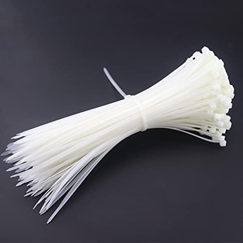 Aidilite 250pcs Cabrina o cabo de nylon plástico zíper de fios de fios resistentes para uso interno de uso múltiplo