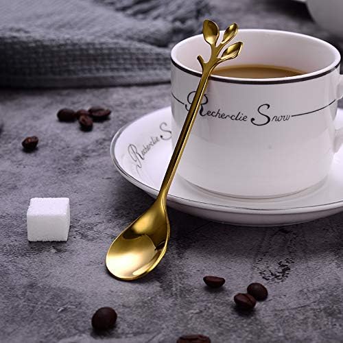 Pequenas colheres de sorvete de ouro colheres de chá longa alça de chá para shake mini café colheres de chá de aço inoxidável