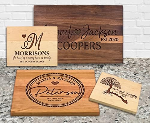 Presente de casamento personalizado para casal para casal Mr e Sra. Rutting Board Wood Graved Board Board