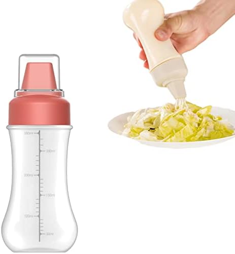 Hiddit Kitchen Squeeze Squeeze Bottle Squeeze com escala de molho de salada com molho de salada de salada de petróleo e outras garrafas