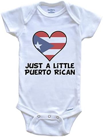 Apenas um pouco de traje de bebê porto -riquenho - traje de bebê de Porto Rico, engraçado