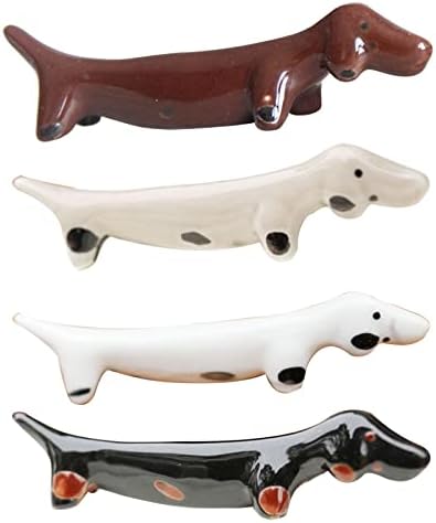 Ornamentos pequenos domésticos pequenos utensílios de mesa de mesa de mesa de tabela de pauzinhos de rack de bosques de pântanos de pântanos de salsicha de vidro de cães de Natal
