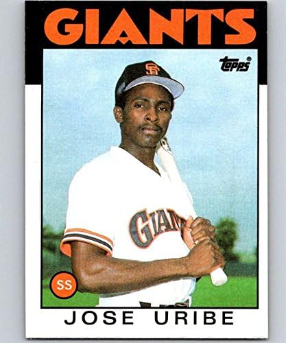 1986 Topps Baseball #12 Jose Uribe São Francisco Giants MLB Official MLB Trading Card
