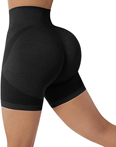 Moshengqi Scrunch Butt Shorts para Women Workout Gym High Wistist