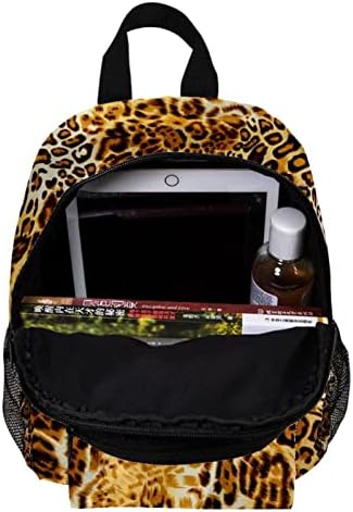 Mochila VBFOFBV para Mulheres Daypack Laptop Backpack Saco casual de viagem, padrão vintage de leopardo dourado