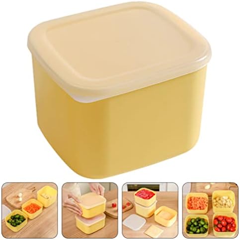 Luxshiny Cheese Storage Storage Cheese Slice Selder Cheese Saver Keeper com tampa Preparação de alimentos Organizador de