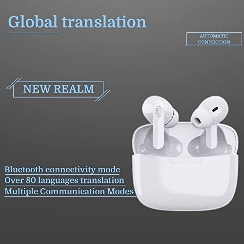 Casnmas Tradutor Dispositivo Smart Voice Translator Earbuds, 84 Tradutor de idiomas Bluetooth Instant Disposition de tradução com aplicativo, Tradutor Earphone para aprendizado de viagens de negócios