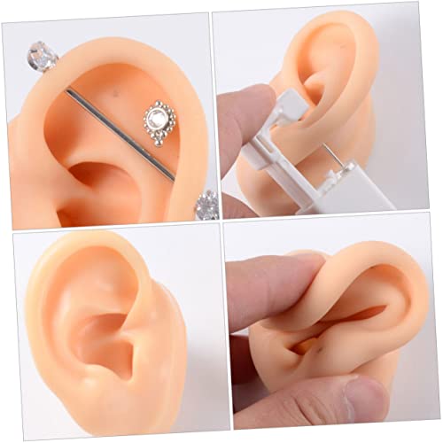 Modelo de orelha de silicone 2pcs 2pcs moldes de silcone Maniquine Brincos de ornamentação de borracha para brinco exibir zona de ouvido Modelo