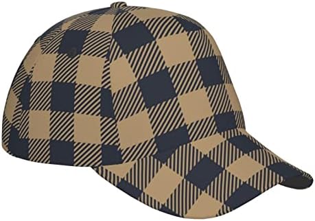 Biscaia verde preto e branco Tartan xadrez unissex impressão de beisebol Capinho casual Hat de caminhoneiro