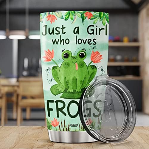 Cubicer Green Frog Tumblers Coffee Women Women Stainless Tumbler