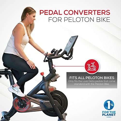Conversores de pedal para Peloton Bike & Peloton Bike+ - Ride the Peloton com tênis - Pedal Platform for Look Delta Pedals - Ótimo para crianças