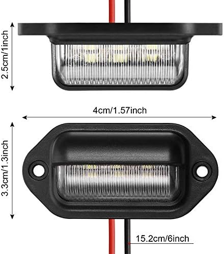 Mudder 8 pacotes 12V 6 placa LED Placa LED LUZ DA PLACA DE PLACA DE LIGUELA LUDER TRAZER TRAFLE PARA CAMINH