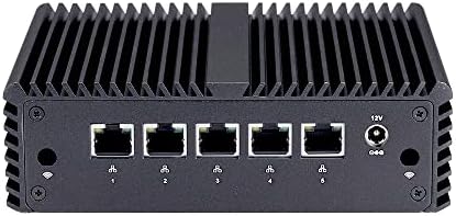 Mini PC inuomicro sem ventilador, mini computador desktop com Intel Celeron J4125, N4125L5 8GB DDR4 RAM 512GB SSD com WiFi, 5 LAN para construir o Router do Firewall do escritório em casa