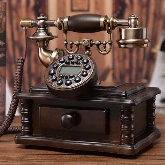Gayouny Squieness Linedline Telefone feito de madeira Vasto