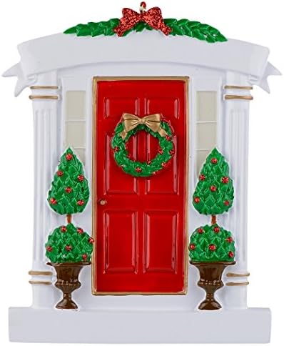 Presente de Ornamento de Christmas da Maxora Blue Door Belicled Housewar