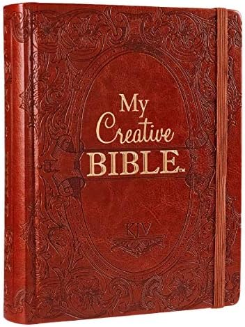 Bíblia personalizada Texto personalizado KJV My Creative Bíblia Bíblia Bíblia Luxleather Capa dura Brown King James Versão Bíblia