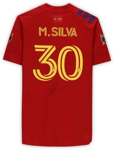 Marcelo Silva Salt Real Lake Lake autografado Match #30 Red Jersey da temporada de 2020 MLS - camisas de futebol autografadas