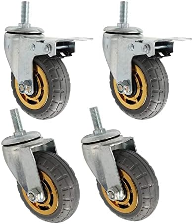 rodízios lançadores de placas 3 polegadas 4 '' 5 '' Casters pesados ​​fios M12 Rubrote Silent Industrial Industrial 300