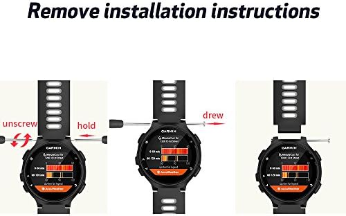 Notocity Silicone Watch Band Substituição Solft Silicone Strap Forerunner compatível 230/220/ 235/ 620/630/735XT/ abordagem S20/
