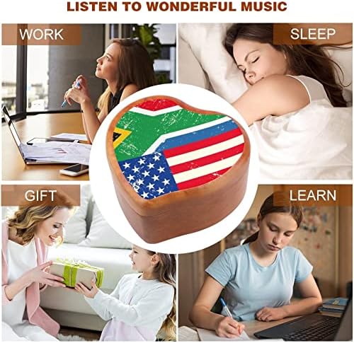 Caixa de música da África do Sul Americana Caixas Musicais de Madeira Melhor Presente para Aniversário Aniversário de Natal