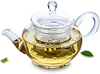 Xjhoma formas criativas resistentes ao calor Cafee de chá de chá com infusador [No.141, marcado em descrição], transparente