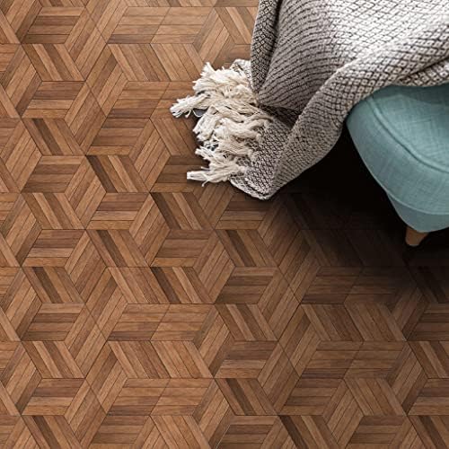 Sdgh espessado grão hexagonal de madeira auto-adesiva adesiva de piso pvc adesivo de parede decoração de casa