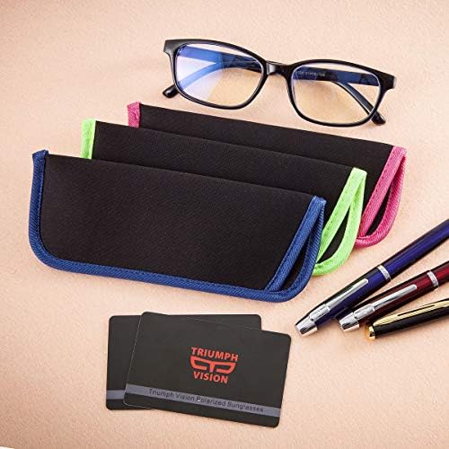 Bolsa de óculos de leitura de 3 pacote - óculos macios da caixa de pano portátil de pano de pano