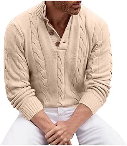 Capuz de suéter masculino malha Europa e suéter America Men's Solid Color Alta Cole