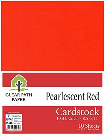 Pacote - 4 itens de cartolina - tampa de 105 lb - 8,5 x 11 polegadas - azul perolado, vermelho perolado, verde -marinho