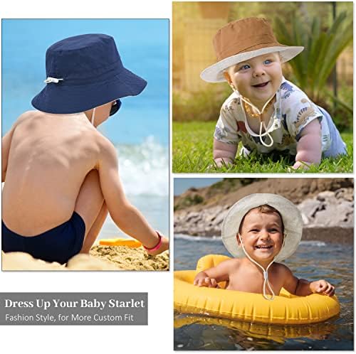 Chapéu de sol para menino menina, crianças de verão largura chapéu de balde de proteção solar protetora de proteção praia chapéu dobrável linho de algodão chapéus de bebê
