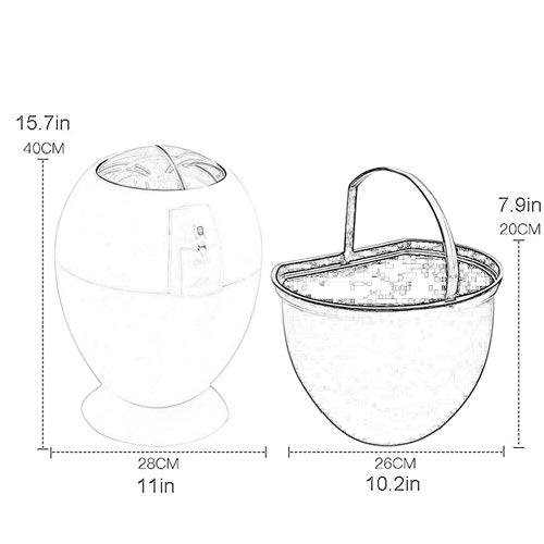 Lixo do sensor de movimento automático CXDTBH pode ， lixo de ovo dourado sem toque lata ， lixo de cozinha para o banheiro quarto em casa escritório ， lata de lixo para o quarto