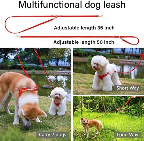 Chede não puxar arnês de cachorro e colmeira de cachorro multifuncional- 8 cores macias ajustáveis ​​sem estrangulamento