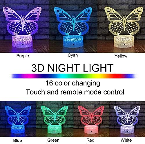 Cenlit Butterfly Night Light Unicorn Lâmpada Presentes de aniversário para meninas crianças 2pack